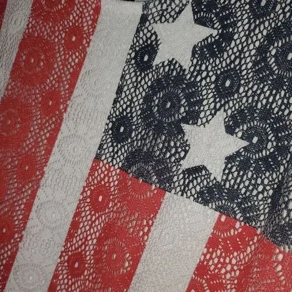 LUCKY BRAND BOHO AMERICAN FLAG TANK TOP SIZE SMALL MEDIUM - Picture 4 of 5